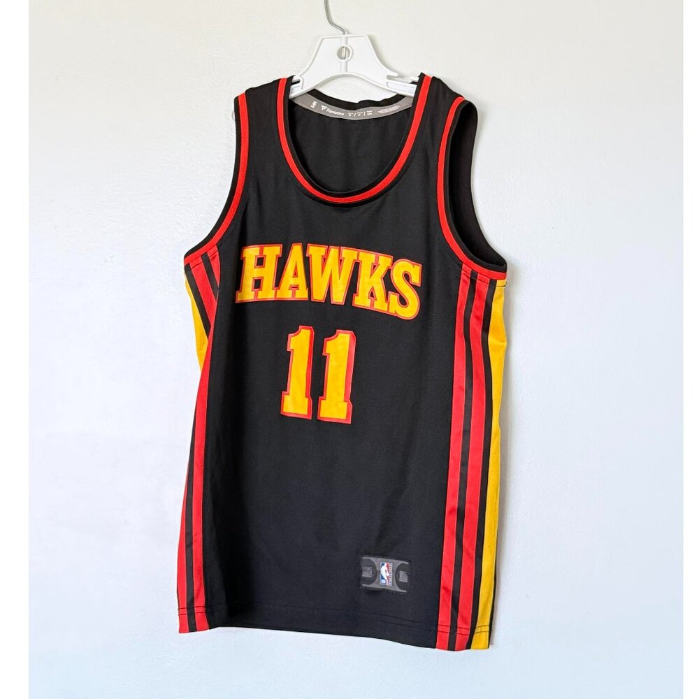 youth SMALL Fanatics HAWKS #11 YOUNG basketball NBA jersey S black boys Atlanta